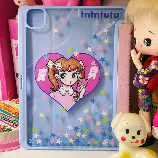 Comic Acrylic iPad Case+Pen Slot