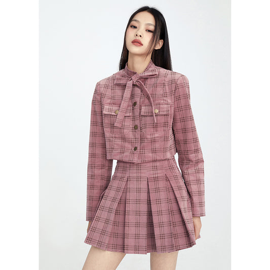 Pink Corduroy Two-Piece Set