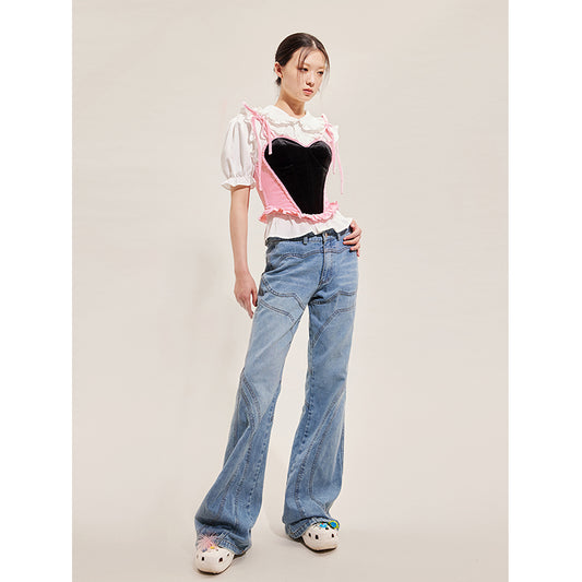 Special Structure Spliced Jeans