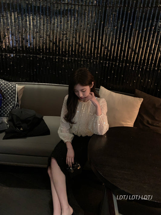 Celeb Sequin French Suit