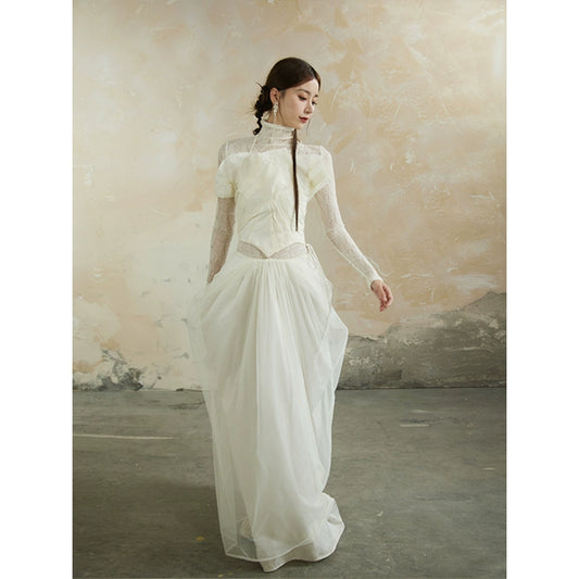 Осень/Зимняя жаккардовая шерсть высокая шея топ