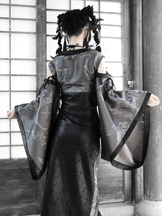 Demon Ji Hollow Removable Sleeve Top