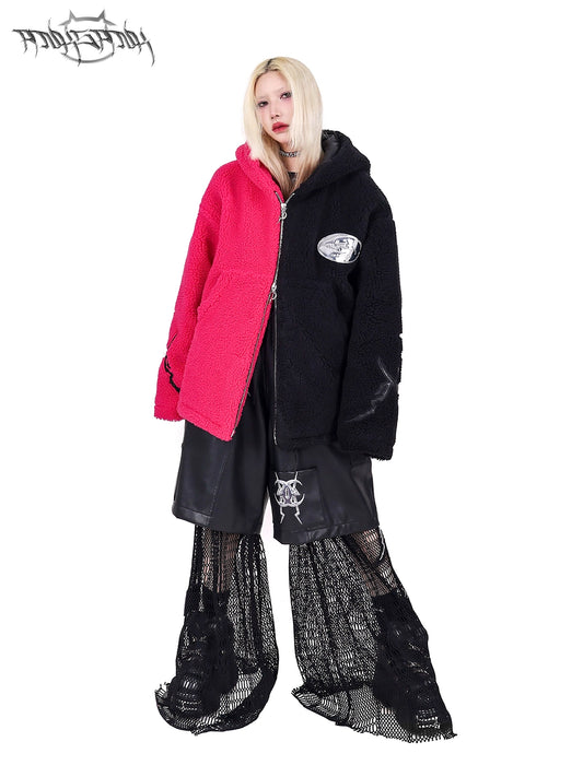 Cat Ear Hooded Lamb Punk Coat