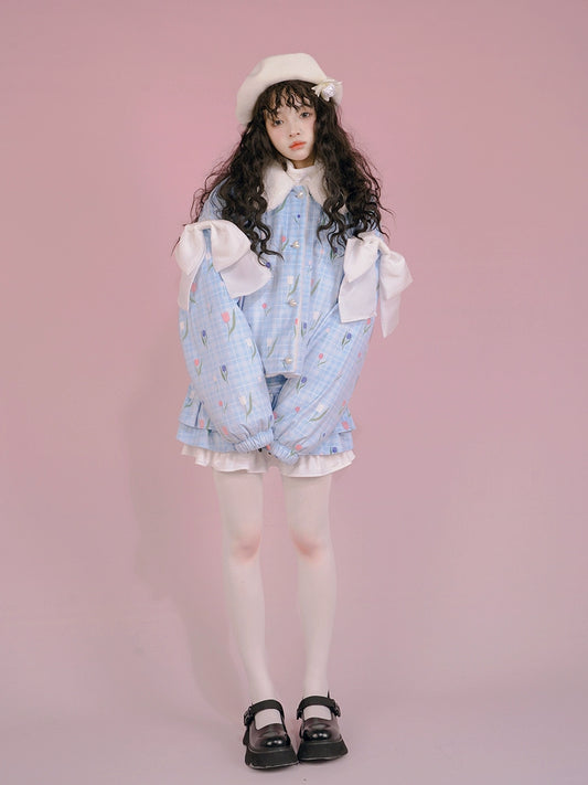 قميص القطن الزنبق المخملي