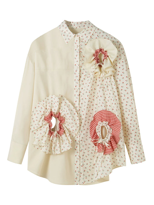 زهرة جوفاء -قميص وردي