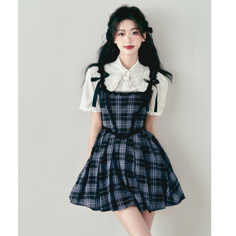 Vintage Plaid Suspended Dress