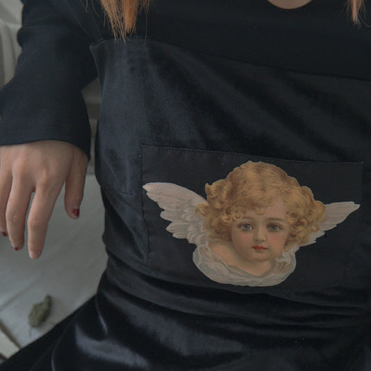 Falda de chaleco de terciopelo de ángel