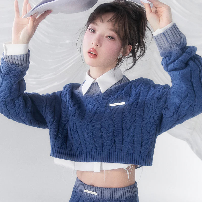 どんなシーンにも合う！ブルー・ブリス レディース セーターセットの着こなし方