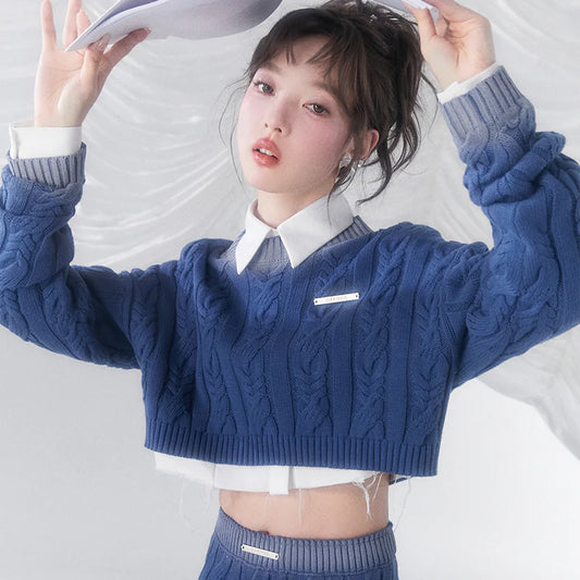 どんなシーンにも合う！ブルー・ブリス レディース セーターセットの着こなし方