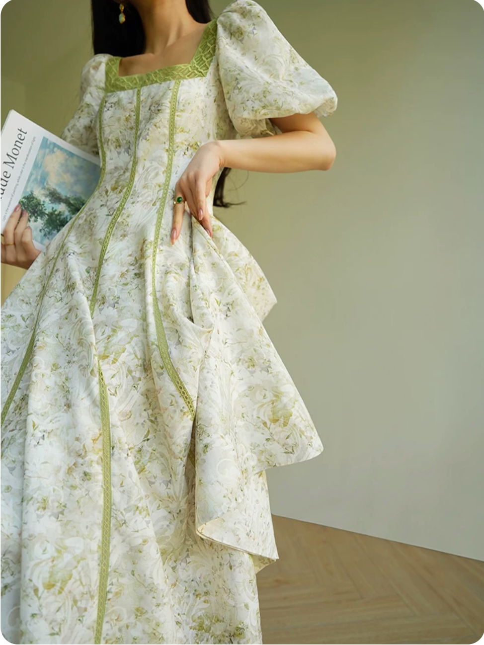 Luxury Print Swing Maxi Dress – Romantic Feminine Look