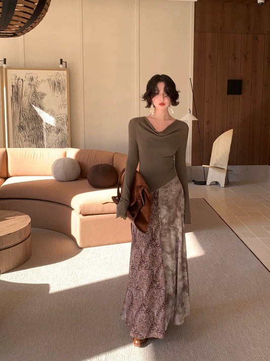 Oz Enchantment Two-Piece Patchwork Swing Skirt & Slip Dress Set – Retro Fall