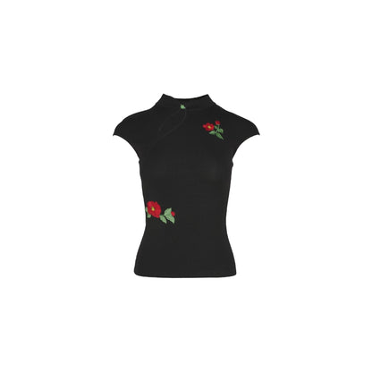 Cheongsam Collar Embroidery Top