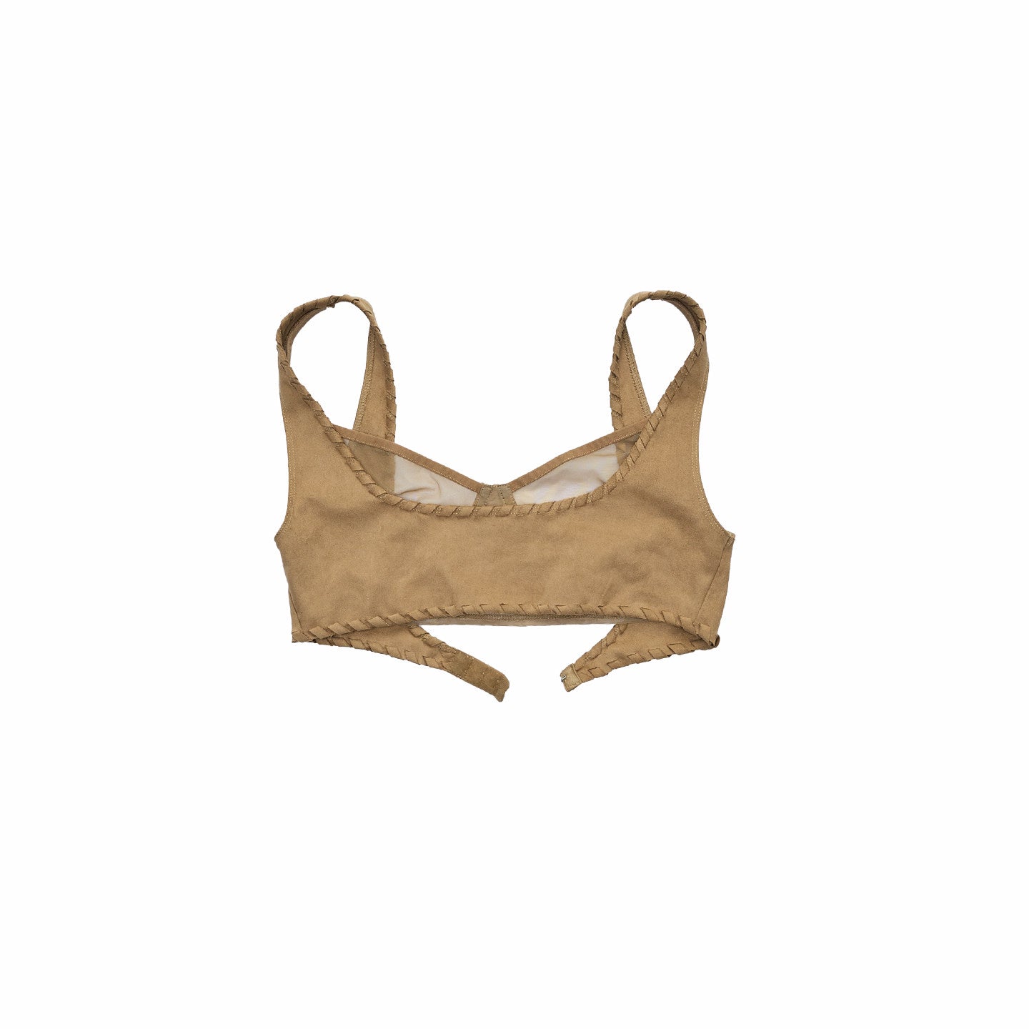 Faux Two-Piece Mesh Bralette