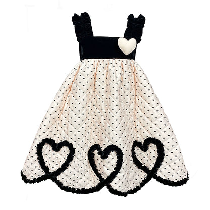 Pink Black Heart Skirt