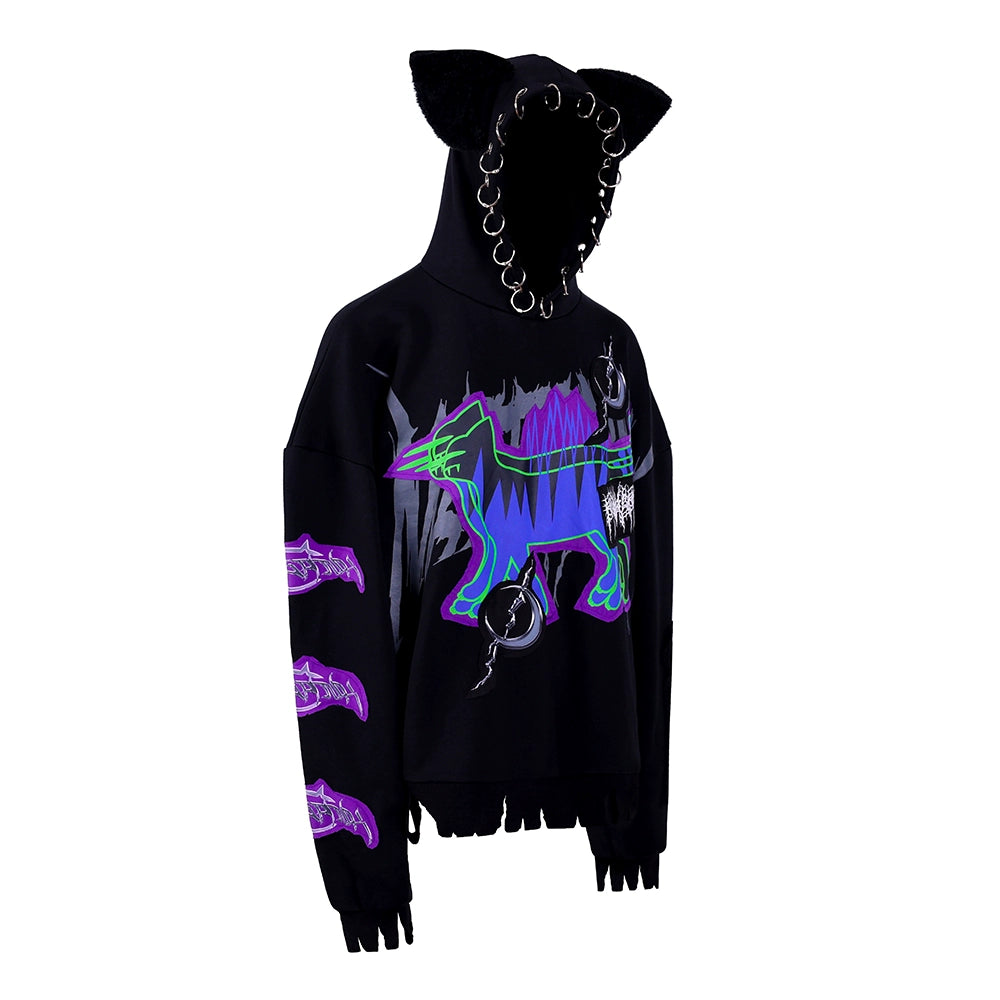 Scary Cat Ear Hoodie