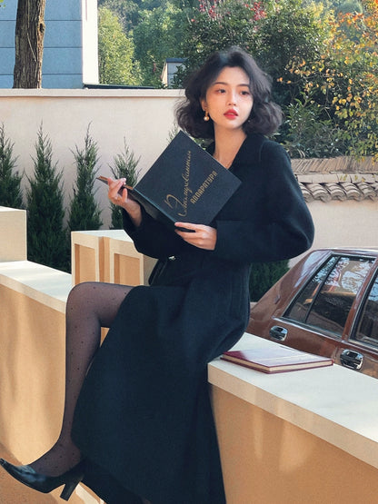 Reversible Tweed Jacket with Wool Skirt – Retro Hepburn Winter Set