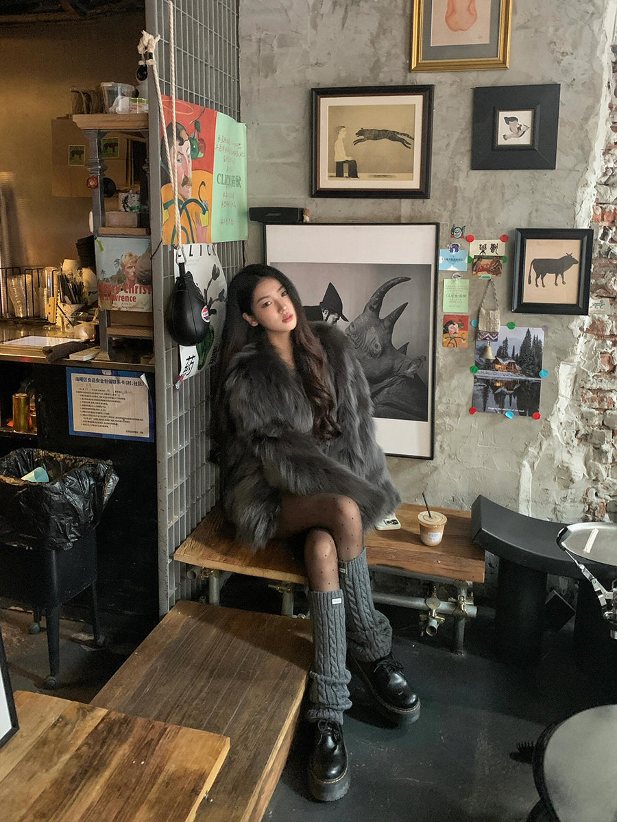 Faux Fur Coat – High-End Celebrity Warm Winter Jacket