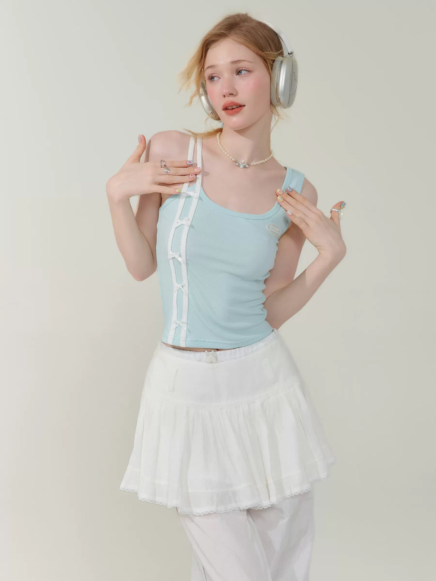 Bow Tie Sleeveless Vest | Sexy Niche Retro Camisole for Summer