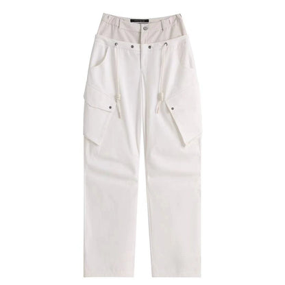 Twill Double Waist Workwear Pants