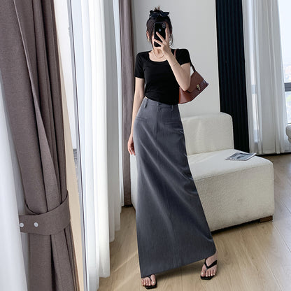 Hepburn Grey Half Skirt