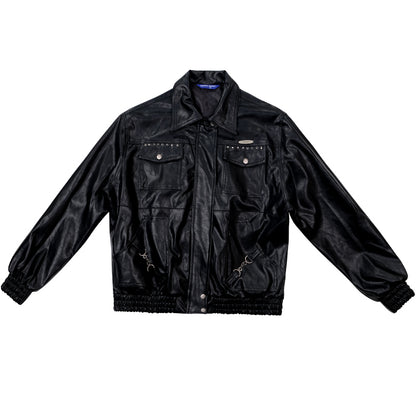 Vintage Motorcycle Wear PU Leather Coat - Advanced Style