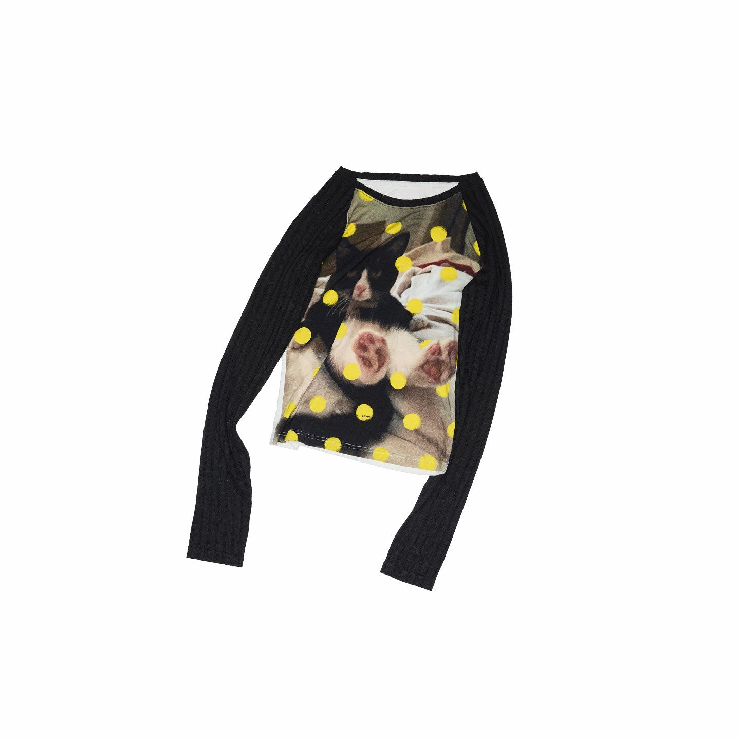 Cat & Dog Polka Dot Long Sleeve Tee