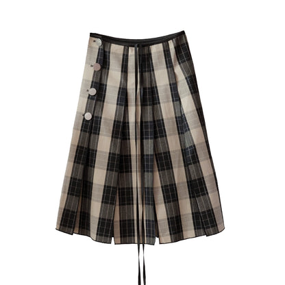 Plaid Skirt Q298