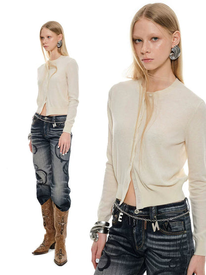 Henley Full Wool Knit Jacket – Kitten Paw Pre-Fall Cardigan