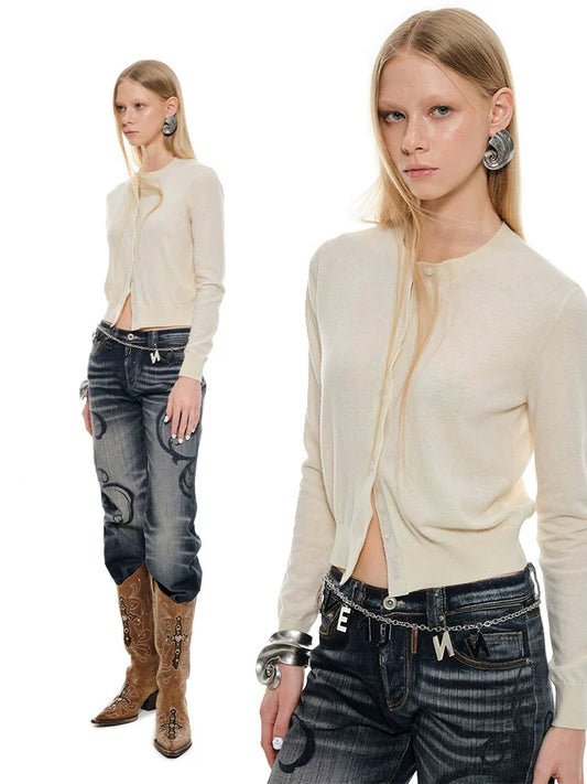 Henley Full Wool Knit Jacket – Kitten Paw Pre-Fall Cardigan