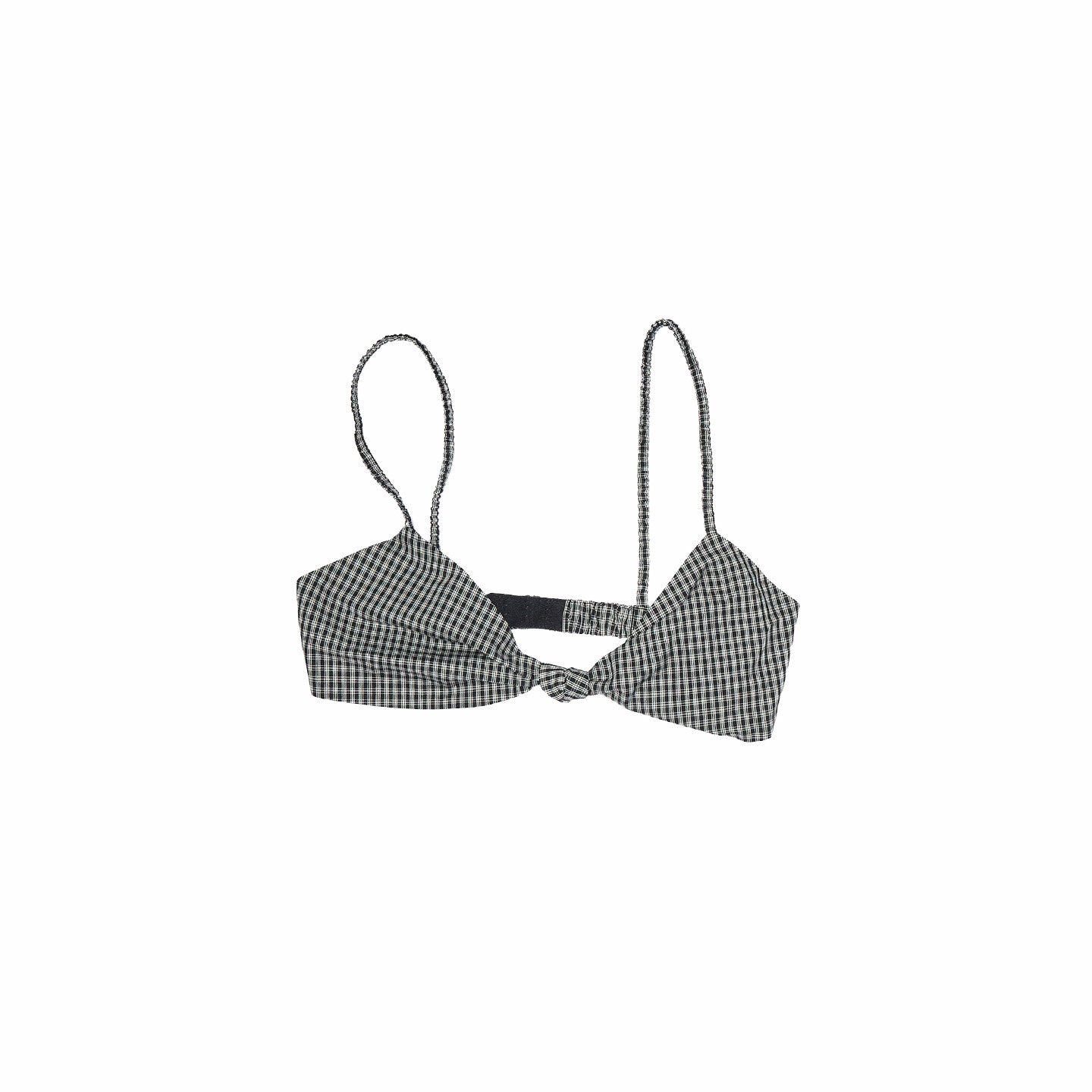Plaid Patchwork Wire-Free Bralette