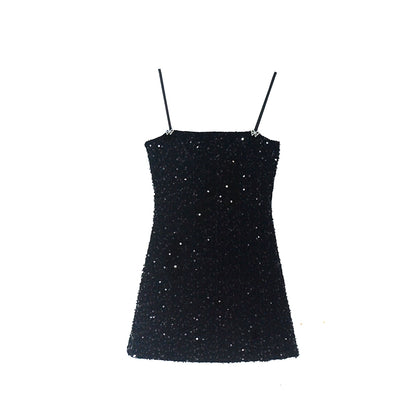 Sequin Mesh Two-Piece Velvet Dress