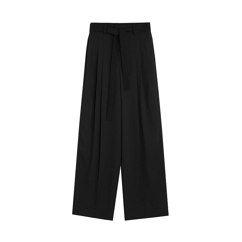 Niche Black Casual Wide Pants