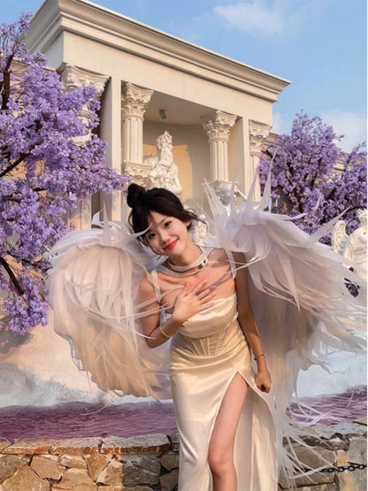 Herringbone Birthday Slip Dress – Luxe Coming-of-Age Party Gown