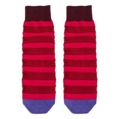 Girl Contrast Stripe Red Socks