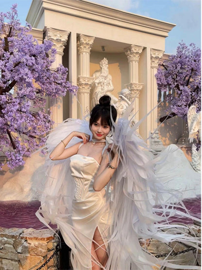 Herringbone Birthday Slip Dress – Luxe Coming-of-Age Party Gown