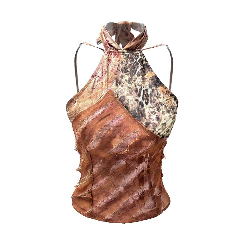 Print Hook-Up Halter Top – Handmade Design Accent