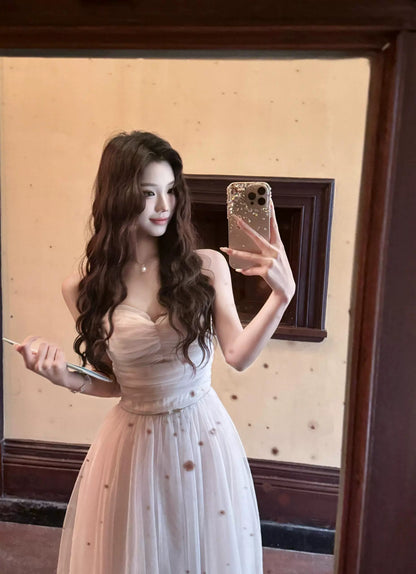 French Princess Slip Dress – Luxe Mesh Birthday Party Gown