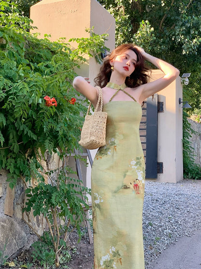 Elegante QIPAO in perline di perline: abito radioso dell'estate