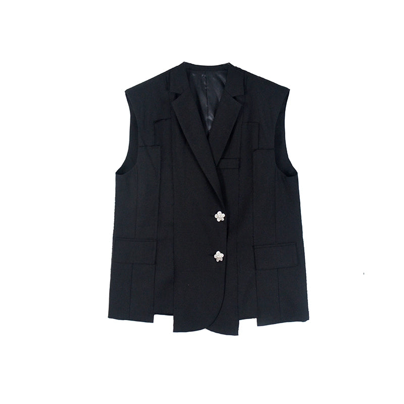 Costume de gilet irrégulier noir