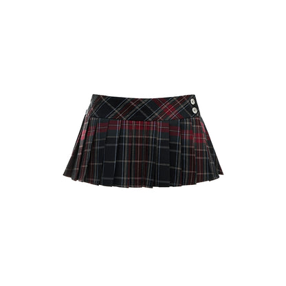Checked Low-Waist A-Line Skirt – Early Autumn Slim Look