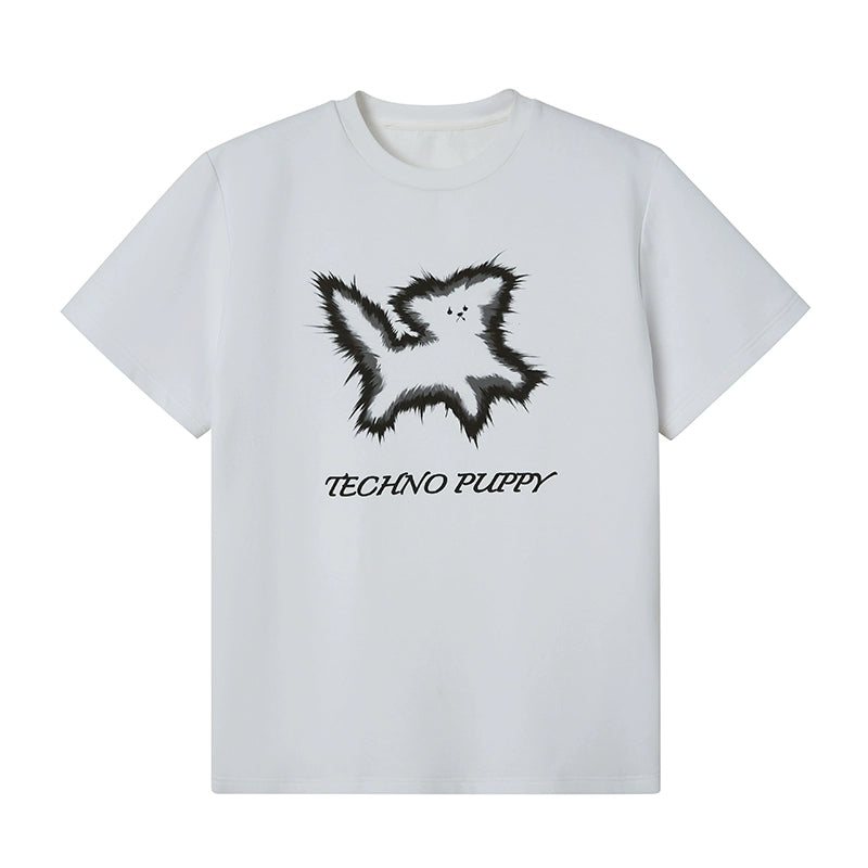 Fried Puppy Print T-Shirt