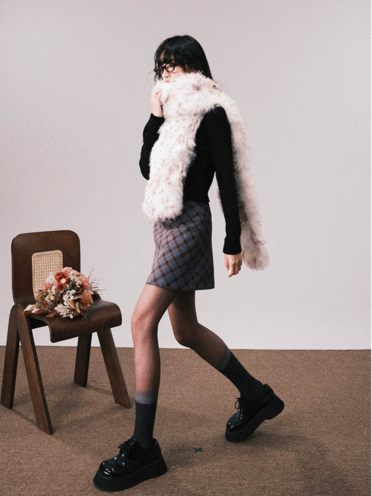 Winter Warm Fur Scarf with a Touch of Fashionable Elegance