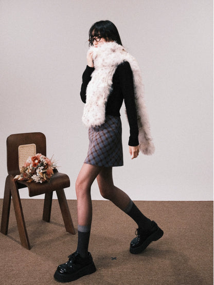 Winter Warm Fur Scarf with a Touch of Fashionable Elegance