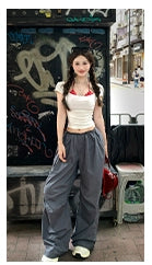 [Happy Oxygen] High-Waist Lightweight Wide-Leg Pants - Summer Casual Work Style