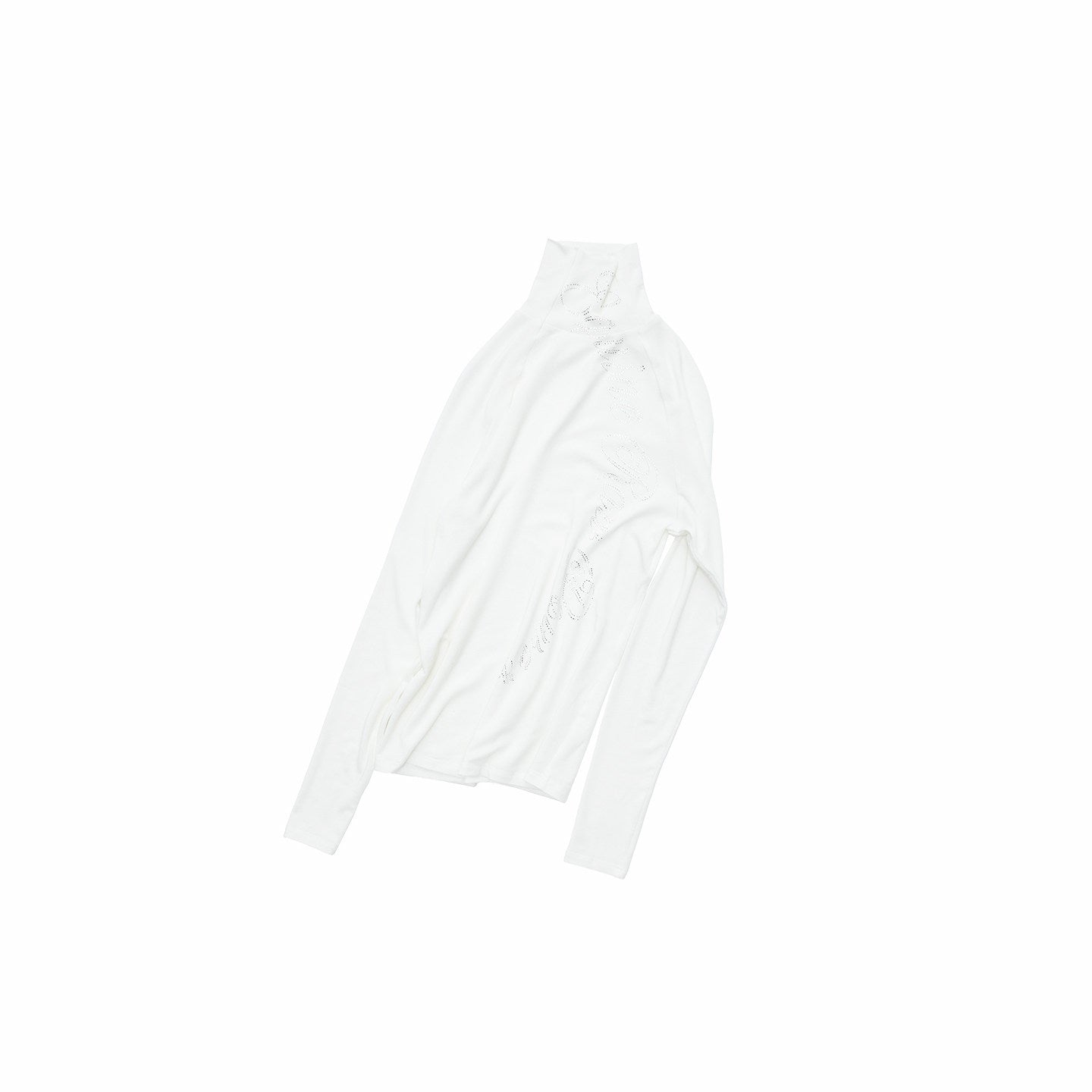Rhinestone Raglan Turtleneck Top