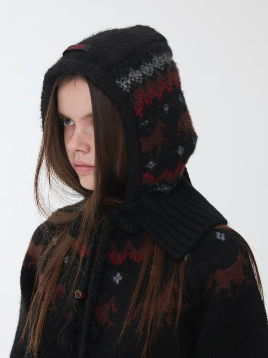 Fair Isle Pony Jacquard Winter Hat