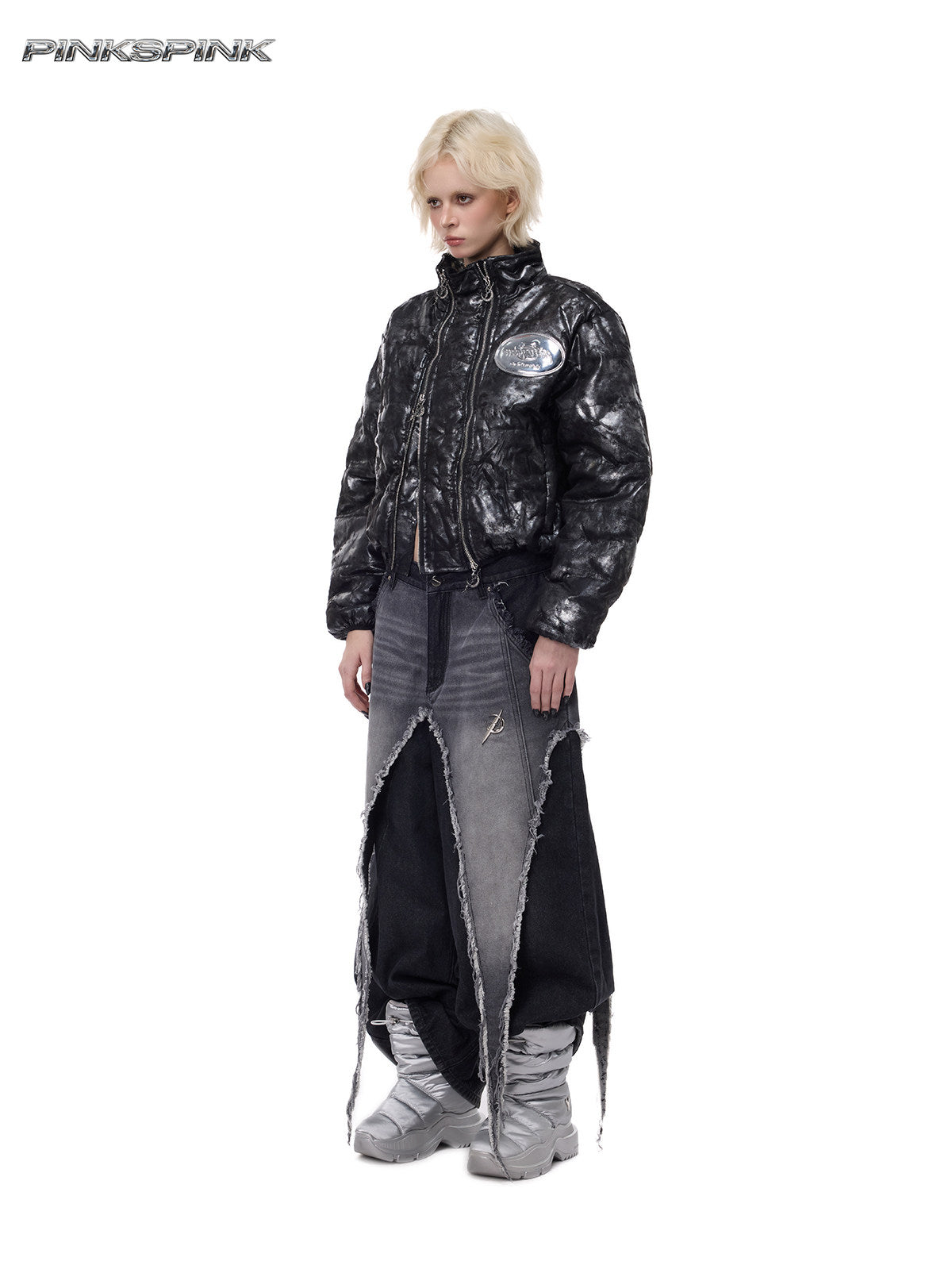 Electric Moon Deconstructed Skirt-Pants Hybrid – Punk Y2K Denim