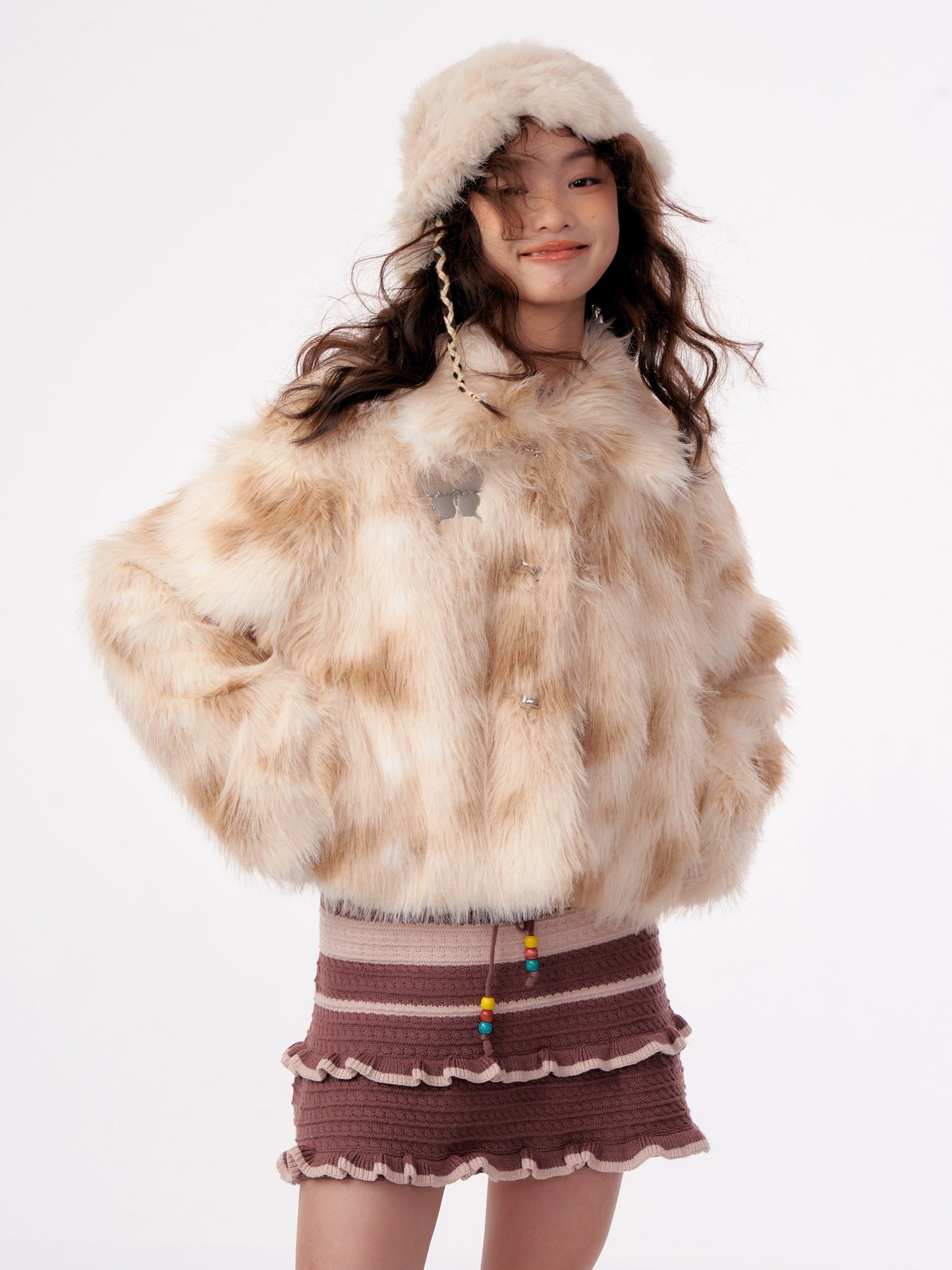 Velvet Plush Fur Coat | High-End Retro Design for Autumn/Winter