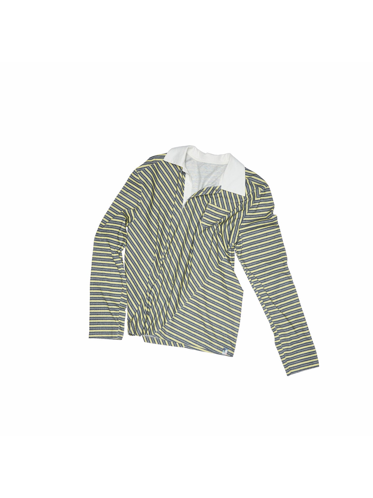Stripe Contrast Henley Polo Top