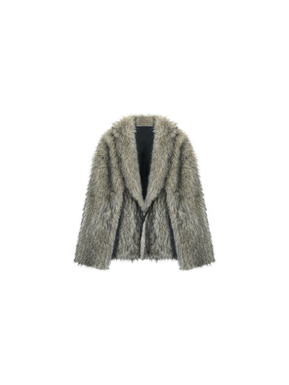 Luxe Long Eco Fur Coat